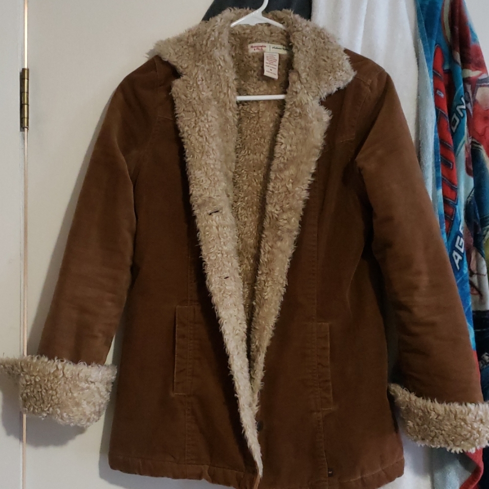 Abercrombie and fitch teddy bear jacket